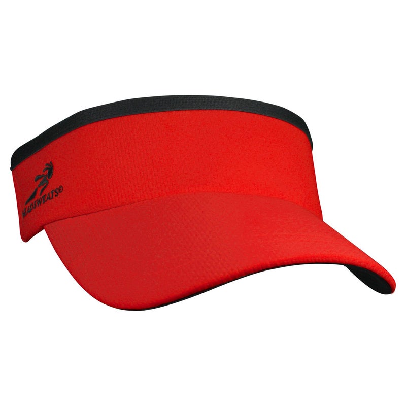 Headsweats Womens Lightweight Performance Running Sun Visor, Red - Image 1